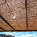 Toile d'ombrage en coco pour grande pergola
