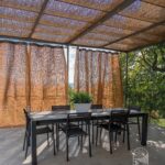 Rideau à œillet pergola