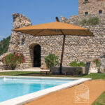 Parasol rectangulaire déporté