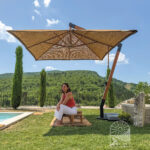 Parasol déporté coco piscine