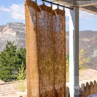 Sliding coconut curtains with loops