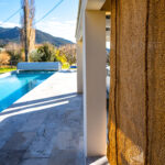 Store enroulable en fibre de coco pour piscine