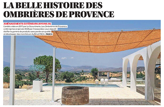 Publication Presse Les Echos - Ombrières de Provence
