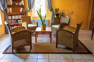 Tapis en coco avec galon